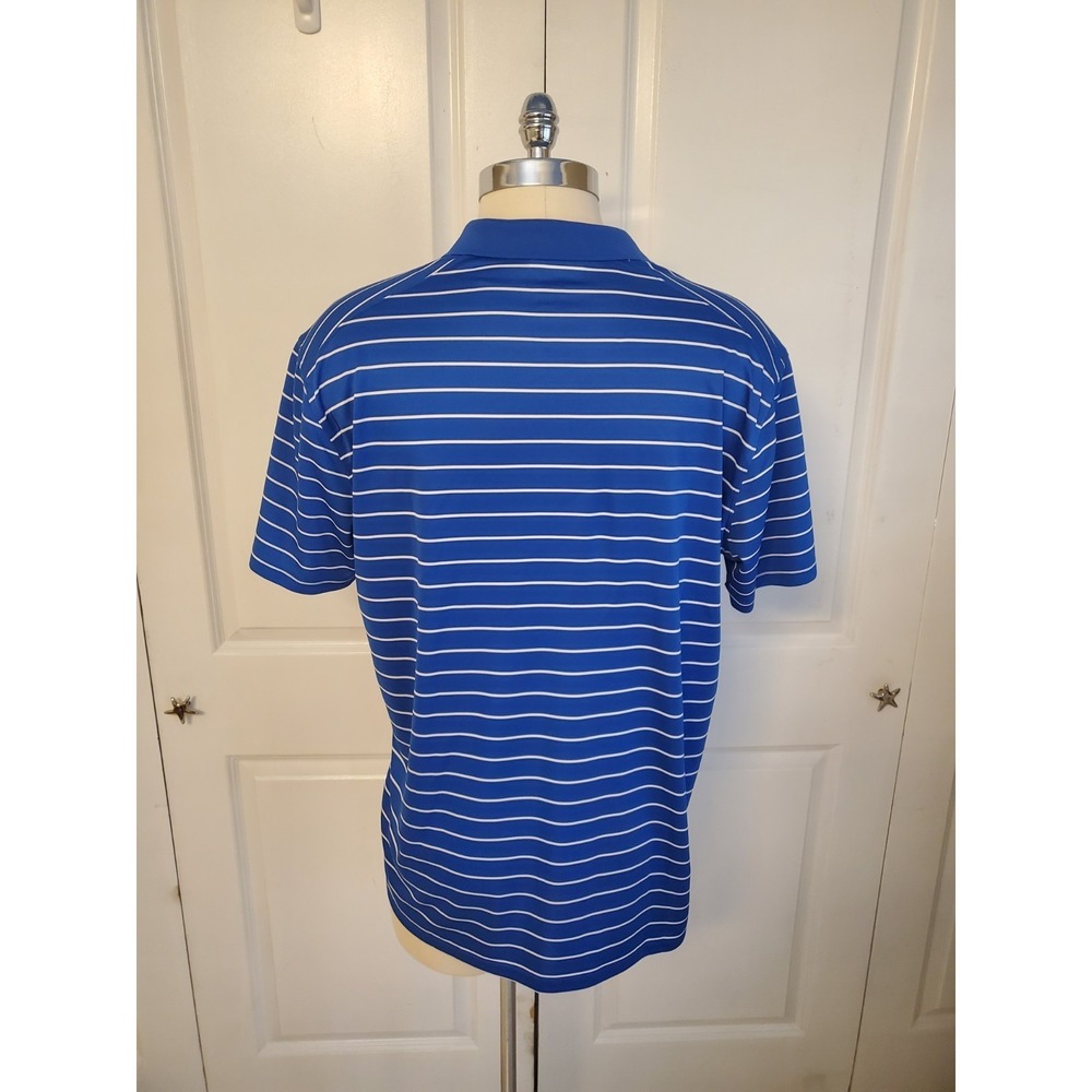 Florida Gators Air Jordan On Field Polo Mens XL Dri Fit Blue Striped Team Issued - Picture 3 of 7